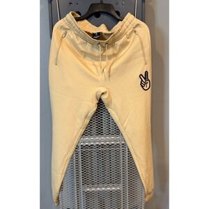 Deuce Joggers Men L Athletic Zip Pocket Stretch Track Pants Logo